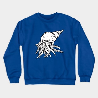 Octopus Tentacles in A Conch Seashell Illustration Logo Crewneck Sweatshirt